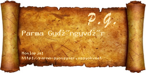 Parma Gyöngyvér névjegykártya